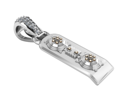 3D Gold Pendant Model do druku 3D