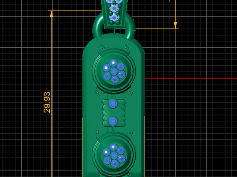 3D Gold Pendant 3D Print Model