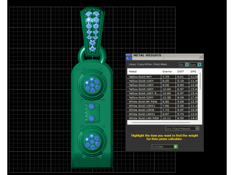3D Gold Pendant Model do druku 3D