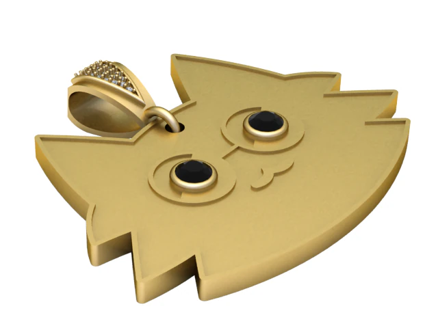 КУЛОН &laquo;КОШАЧАЯ ЛИЦА&raquo; 3D Принт Модель .c4d .max .obj .3ds .fbx .stl .blend 