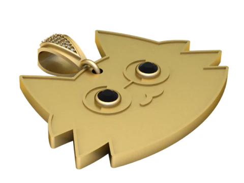 CIONDOLO FACCE DI GATTO Modello di stampa 3D