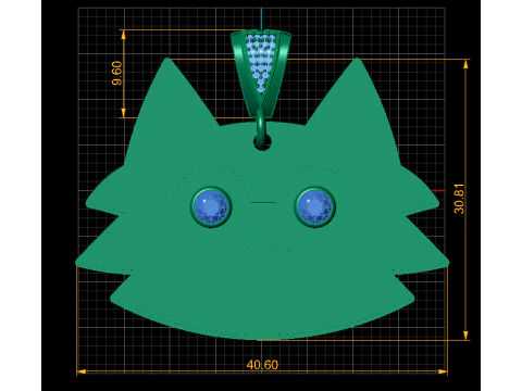 КУЛОН &laquo;КОШАЧАЯ ЛИЦА&raquo; 3D Принт Модель