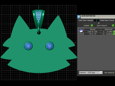 КУЛОН &laquo;КОШАЧАЯ ЛИЦА&raquo; 3D Принт Модель
