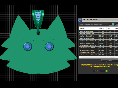 CAT FACES PENDANT Modello di stampa 3D