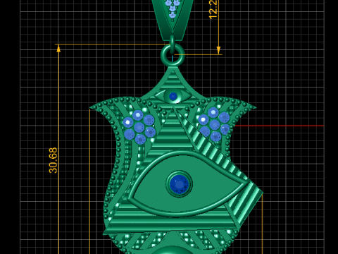 3D Gold Pendant 3D Print Model