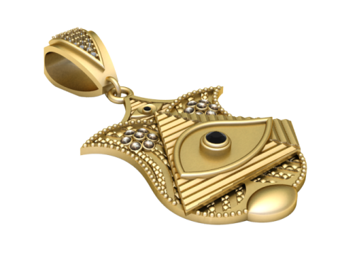 3D Gold Pendant 3D Print Model