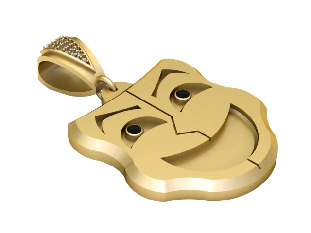 FACES MASK PENDANT 3D Print Model .c4d .max .obj .3ds .fbx .stl .blend 