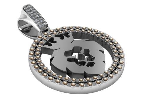 LION FACES PENDANT 3D Print Model