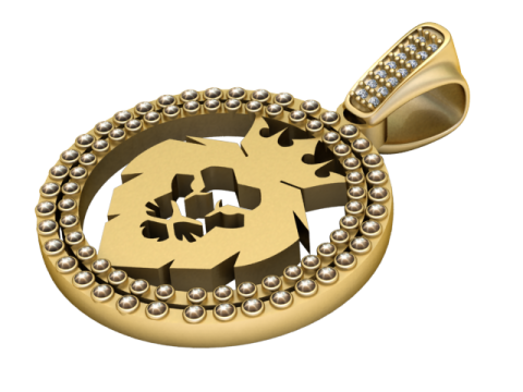 LION FACES PENDANT 3D Print Model