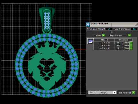 LION FACES PENDANT 3D Print Model