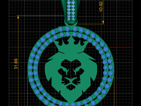 LION FACES PENDANT 3D Print Model