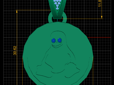 3D Gold Pendant 3D 打印模型