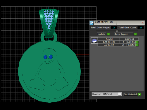 3D Gold Pendant 3D 打印模型