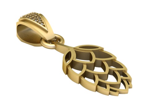 PAIAPPLE GOLD PENDANT Model do druku 3D