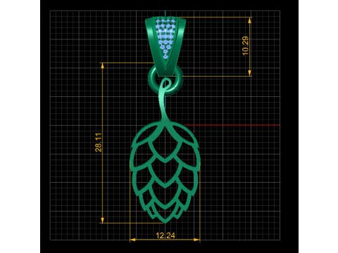 PAIAPPLE GOLD PENDANT Model do druku 3D