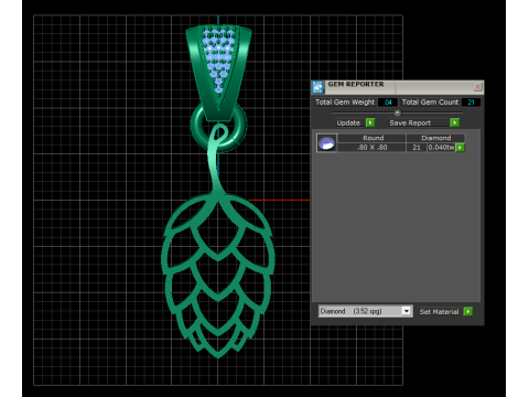 PAIAPPLE GOLD PENDANT Model do druku 3D