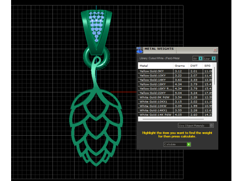 PAIAPPLE GOLD PENDANT Model do druku 3D