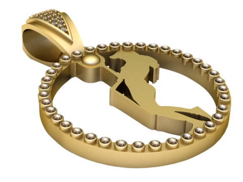 ROUND GOLD PENDANT Modèles 3D en vedette