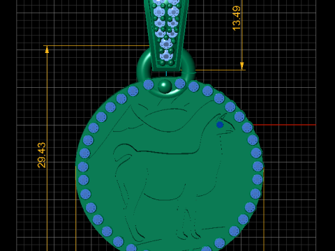 ROUND ANIMALS PENDANT 3D Print Model