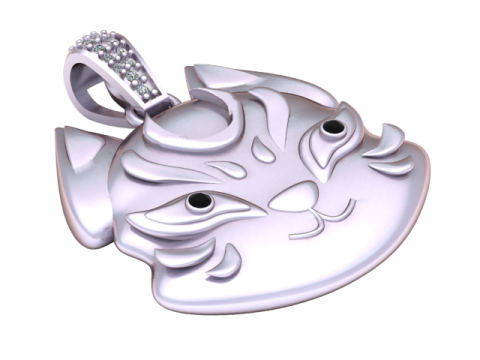 CAT FACES PENDANT Modello di stampa 3D