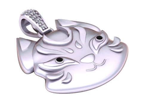CAT FACES PENDANT 3D Print Model