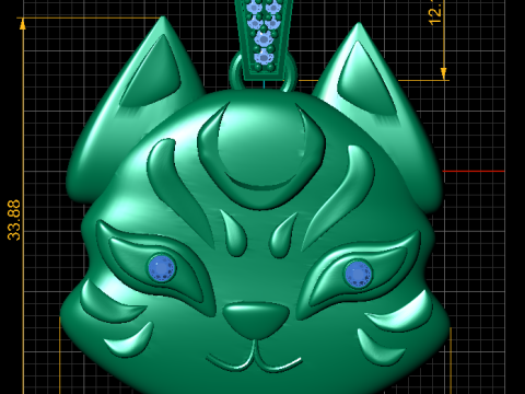 CAT FACES PENDANT Modello di stampa 3D