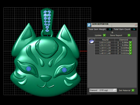 CAT FACES PENDANT 3D Print Model