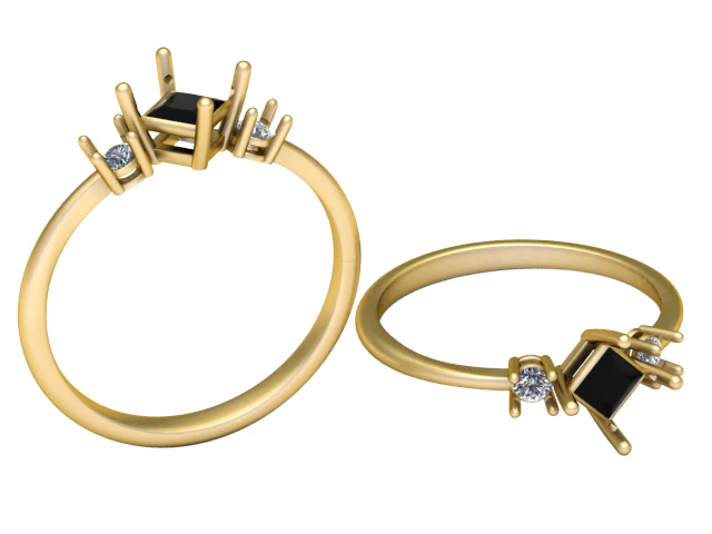 3D GOLD RING 3D Print Model .c4d .max .obj .3ds .fbx .stl .blend 