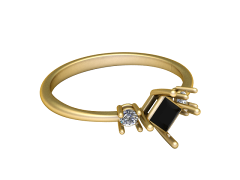 3D GOLD RING 3Dプリントモデル