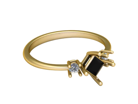 3D GOLD RING 3D Print Model