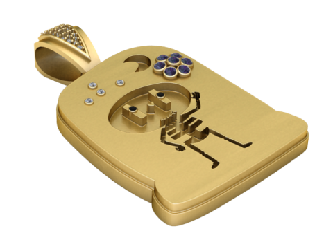 3D GOLD PENDANT Modello di stampa 3D