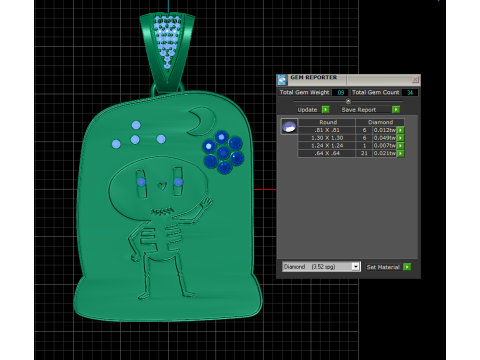 3D GOLD PENDANT Modello di stampa 3D