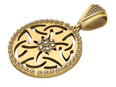 3D Gold Pendant 3D Принт Модель