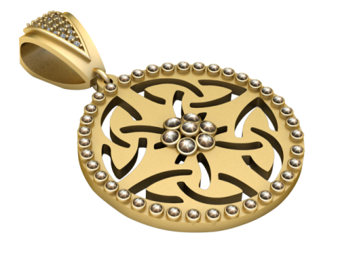 3D Gold Pendant 3D Принт Модель