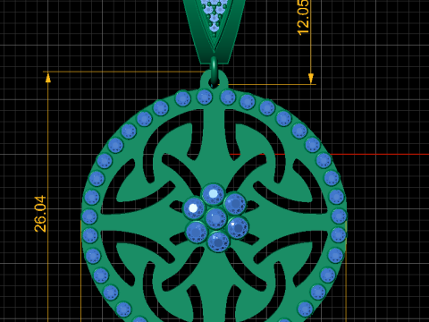 3D Gold Pendant 3D Принт Модель