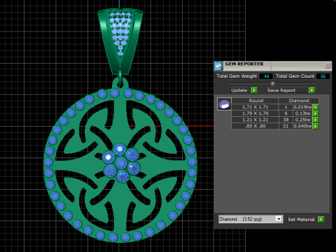 3D Gold Pendant 3D Принт Модель