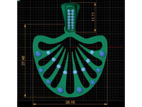 3D Gold Pendant 3D Print Model