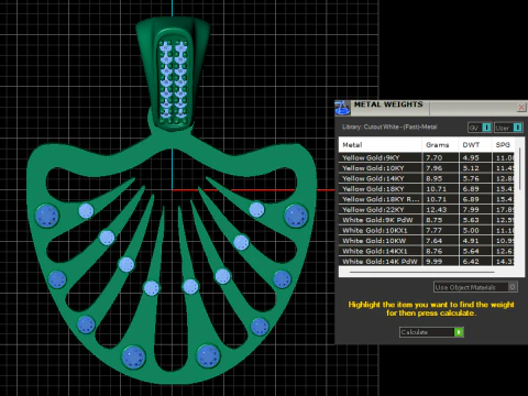 3D Gold Pendant 3D Print Model