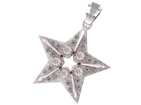 3D STAR PENDANT 3D 打印模型