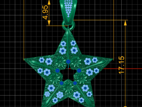 3D STAR PENDANT 3D Print Model
