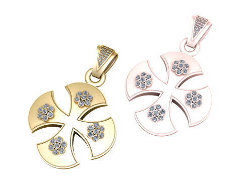 3D Gold Pendant 3D Принт Модель