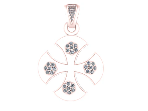 3D Gold Pendant 3D Print Model