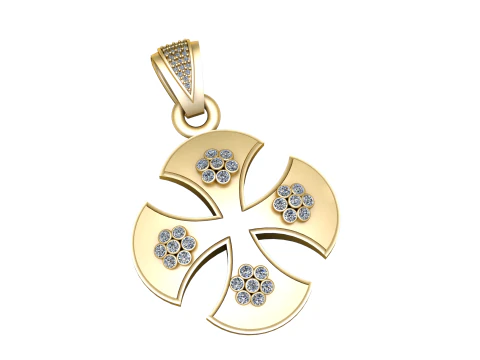 3D Gold Pendant 3D Print Model