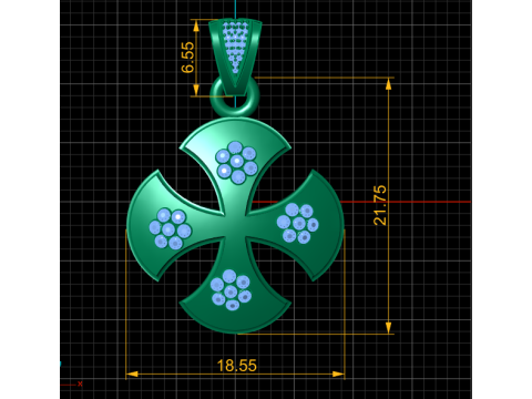 3D Gold Pendant Modello di stampa 3D