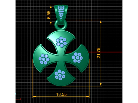 3D Gold Pendant 3D Print Model