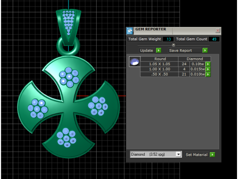 3D Gold Pendant Modello di stampa 3D