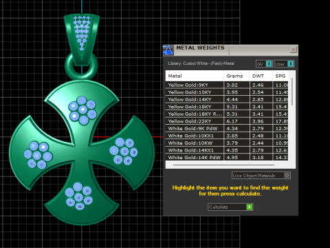 3D Gold Pendant Modello di stampa 3D