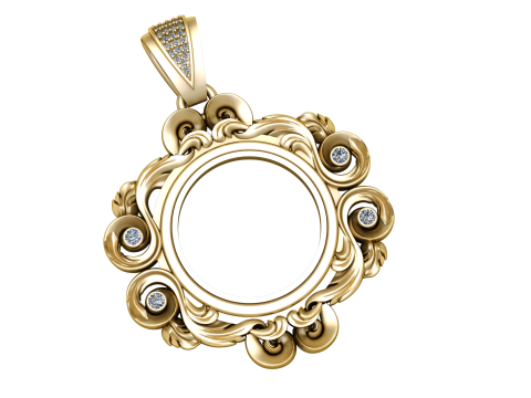 Ciondolo in oro 3D Modello di stampa 3D