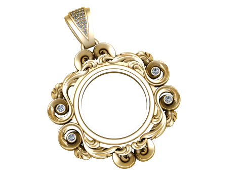 3D Gold Pendant 3D Print Model