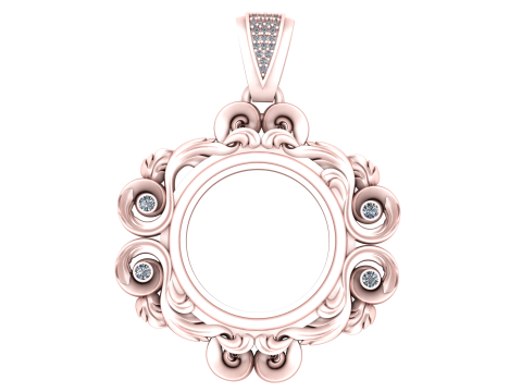 Ciondolo in oro 3D Modello di stampa 3D